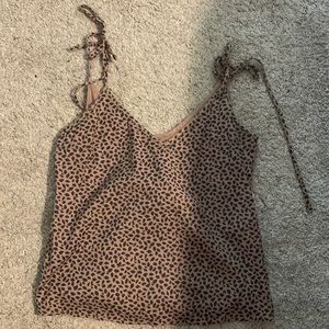 Abercrombie and Fitch printed tank with adjustable tie straps.